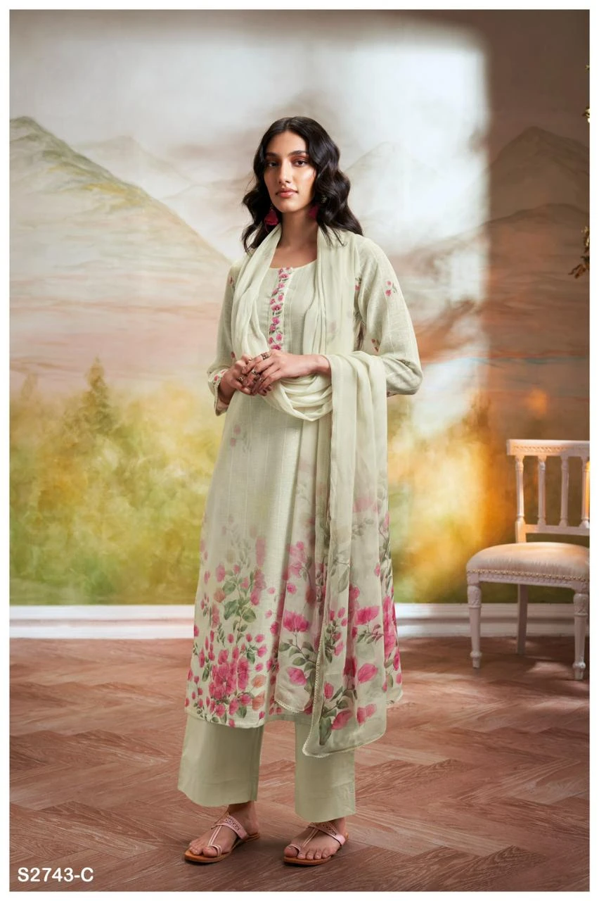 Ganga Eshana 2743 Premium Cotton Printed Wholesale Fancy Salwar Suit Catalog — Wholesale Salwar Suits, Ganga wholesale from Surat — Photo 4